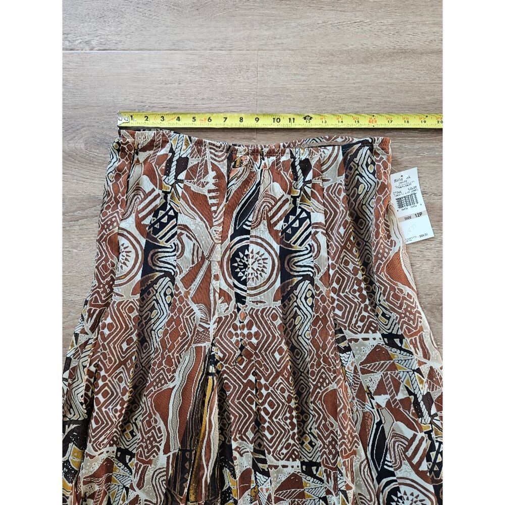 Ruby Rd. Brown Multi Patterned Skirt Size 12 - Picture 4 of 9